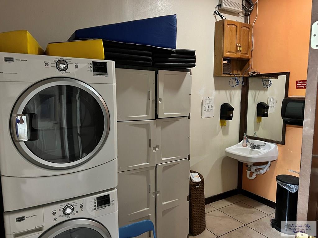 Laundry room with bathroom